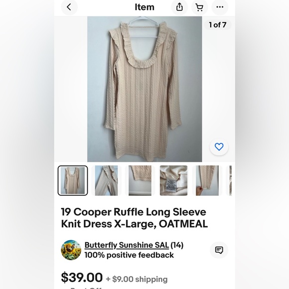 19 Cooper Black Sweater Dress - Picture 8 of 8